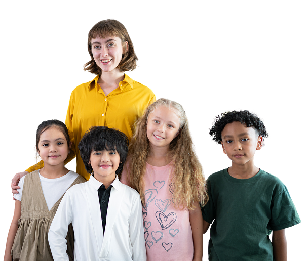 Professora e alunos